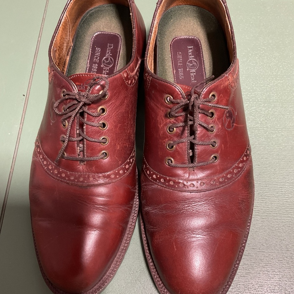 Duck Head Men’s Brown Leather Oxford Lace-Up Dress Shoes